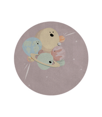 IV PLANETS ROUND RUG