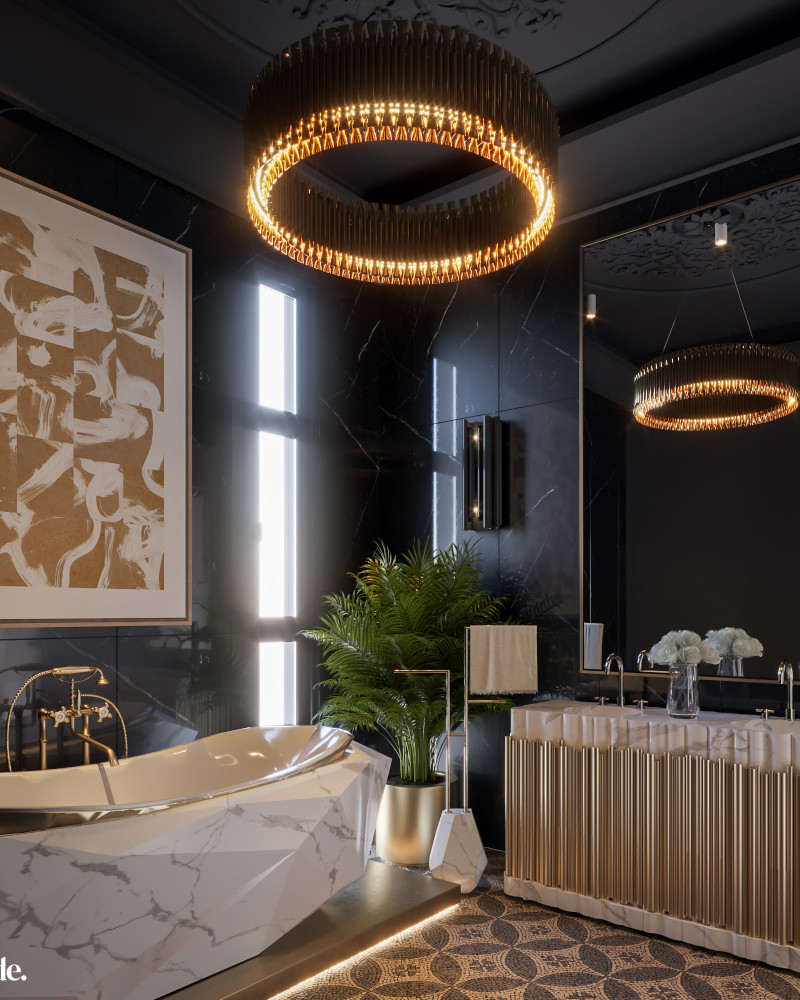 A LUXURY BATHROOM BY COVET HOUSE AND VYDE STUDIO