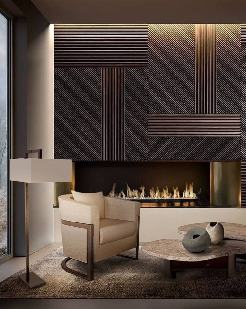 CONTEMPORARY CAFFE LATTE LIVING ROOM