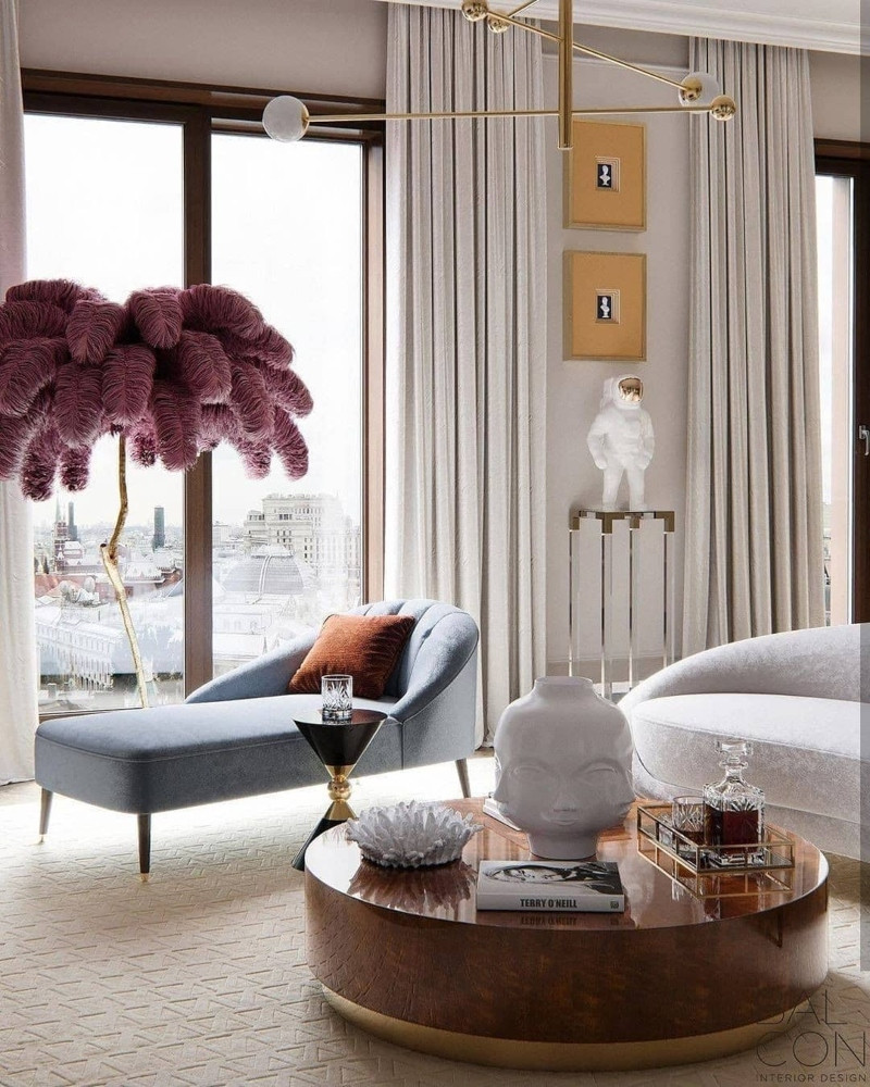 CONTEMPORARY LIVING ROOM IN LIGHT TONES