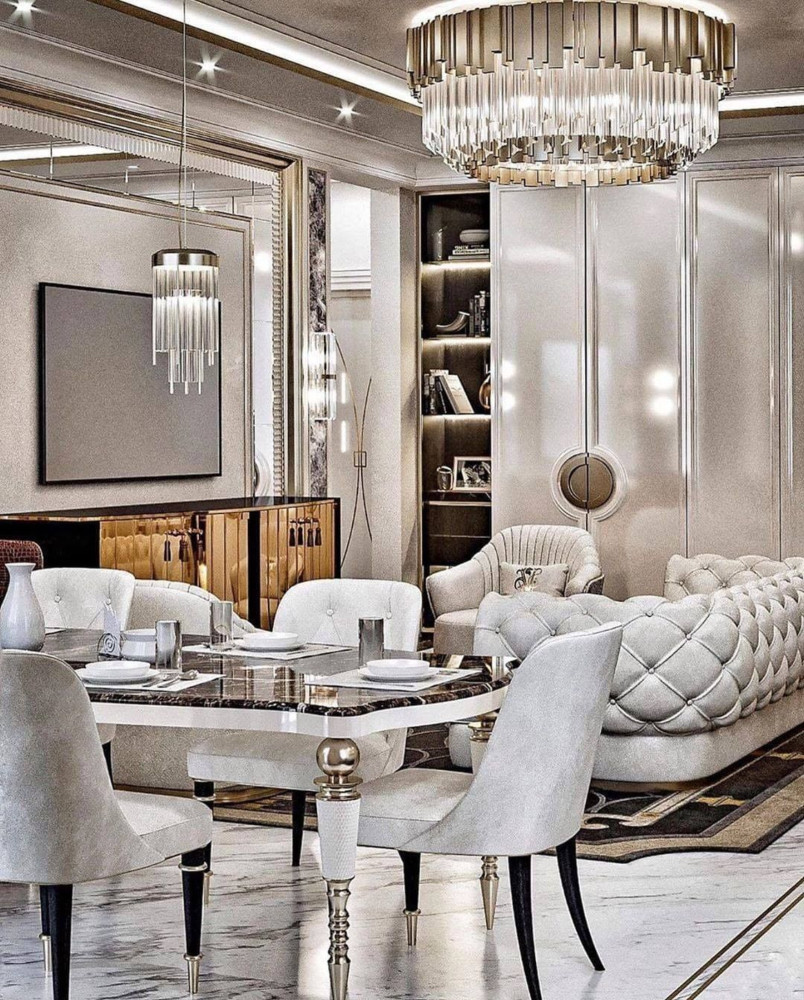 LIVING ROOM IN A MODERN CLASSIC STYLE TO A LUXURY HOUSE