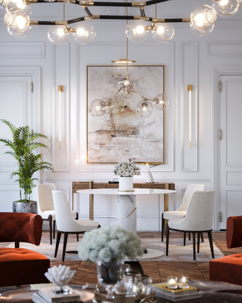 LUSH MODERN CLASSIC DINING ROOM IN DUBAI