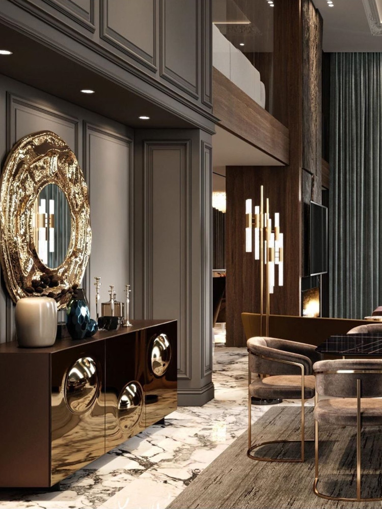 LUXURY DINING ROOM IN STUNNING WARM TONES