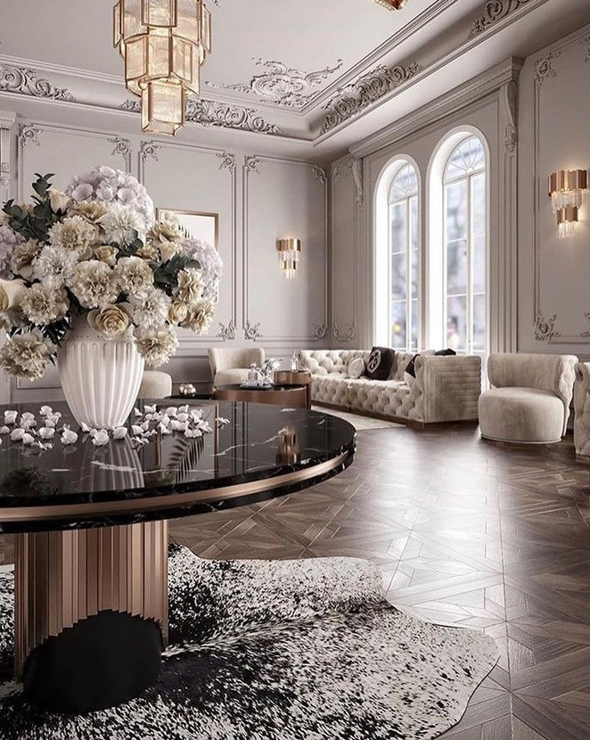 THE LUXURY OF A MODERN LIVING ROOM WITH A CLASSIC TOUCH